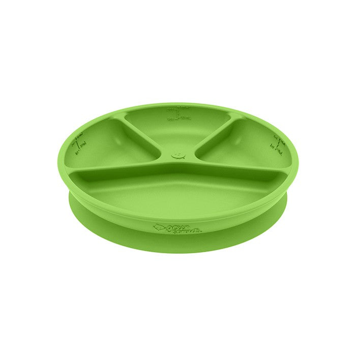 Plato de Aprendizaje con Divisiones Adherente 100% Silicona - Lina Sustentable, ropa Niño Chile, ropa de niño en oferta