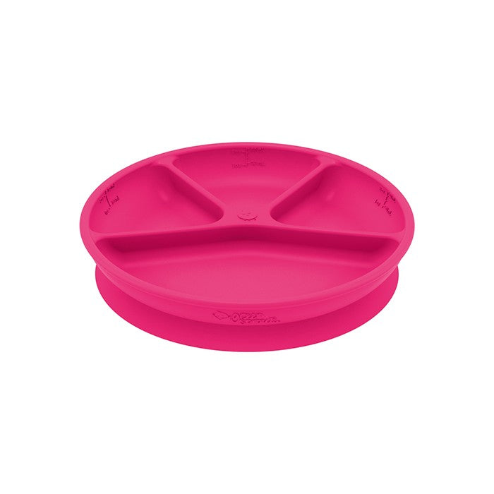 Plato de Aprendizaje con Divisiones Adherente 100% Silicona - Lina Sustentable, ropa Niño Chile, ropa de niño en oferta