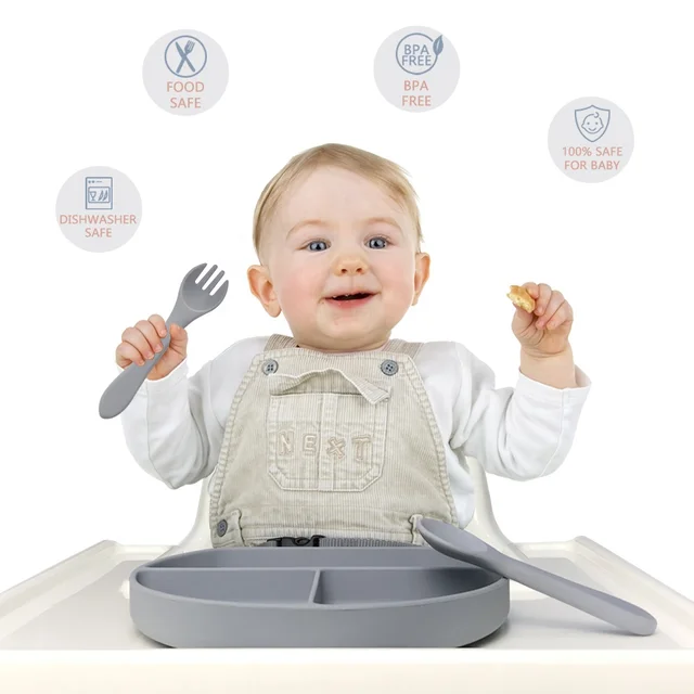 Set de Alimentación de silicona libre BPA 6 piezas - Lina Sustentable, ropa Niño Chile, ropa de niño en oferta