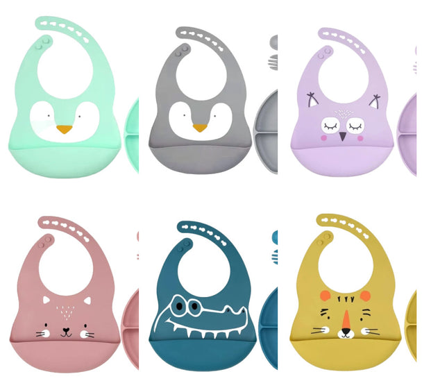 Set de Alimentación de silicona libre BPA 6 piezas - Lina Sustentable, ropa Niño Chile, ropa de niño en oferta