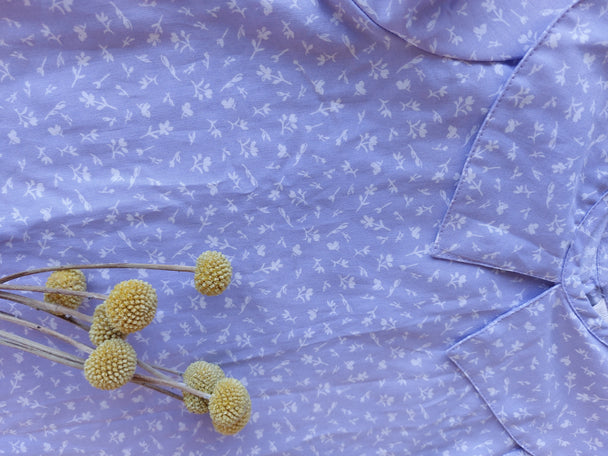 Blusa manga corta floreado lila - Lina Sustentable, ropa Niño Chile, ropa de niño en oferta