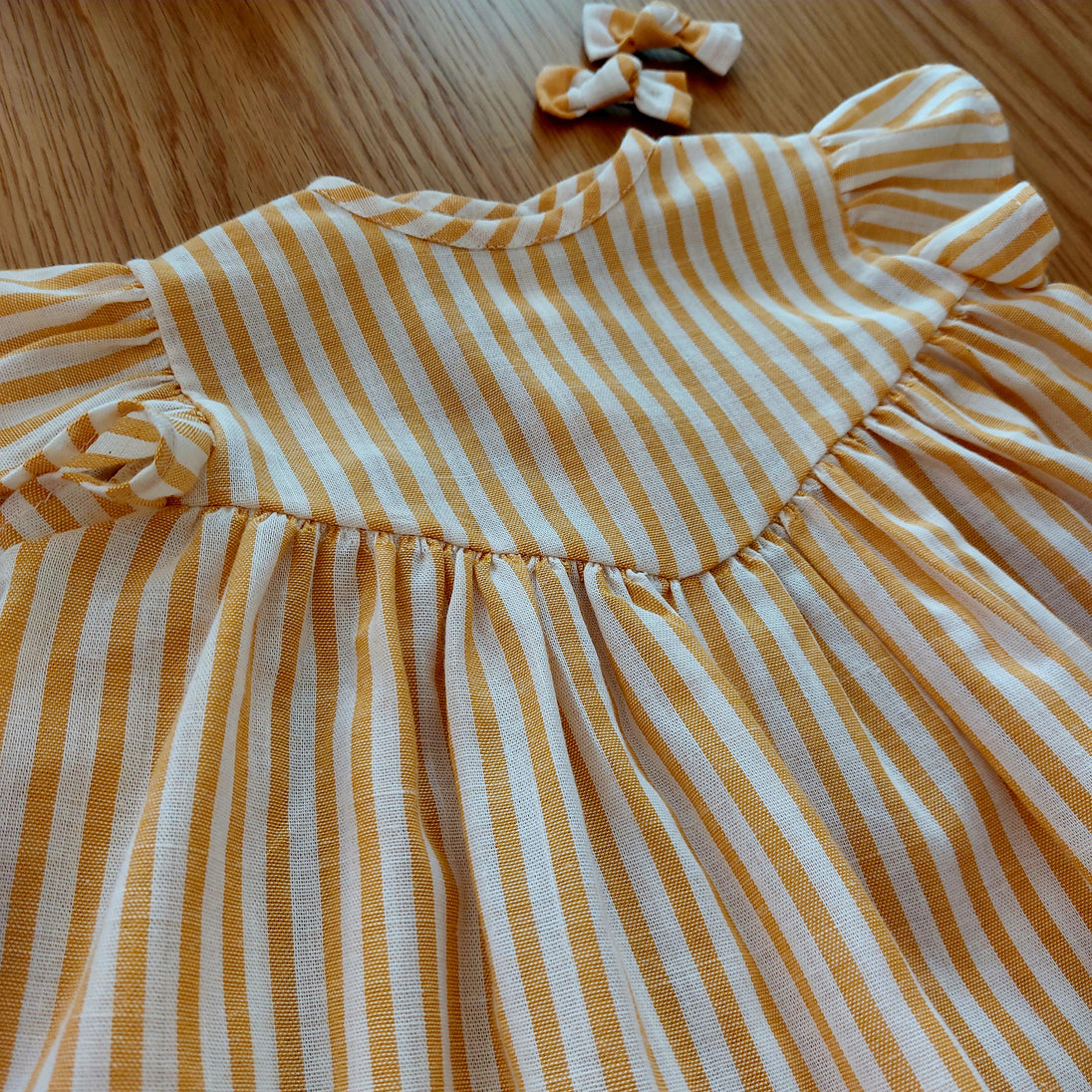 Vestido alas 2 algodón lino - Lina Sustentable, ropa Niño Chile, ropa de niño en oferta