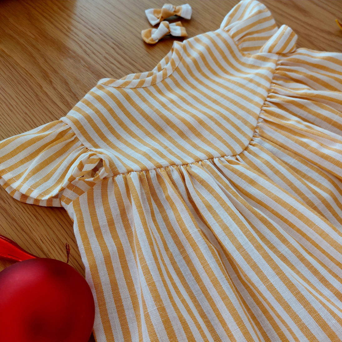 Vestido alas 2 algodón lino - Lina Sustentable, ropa Niño Chile, ropa de niño en oferta