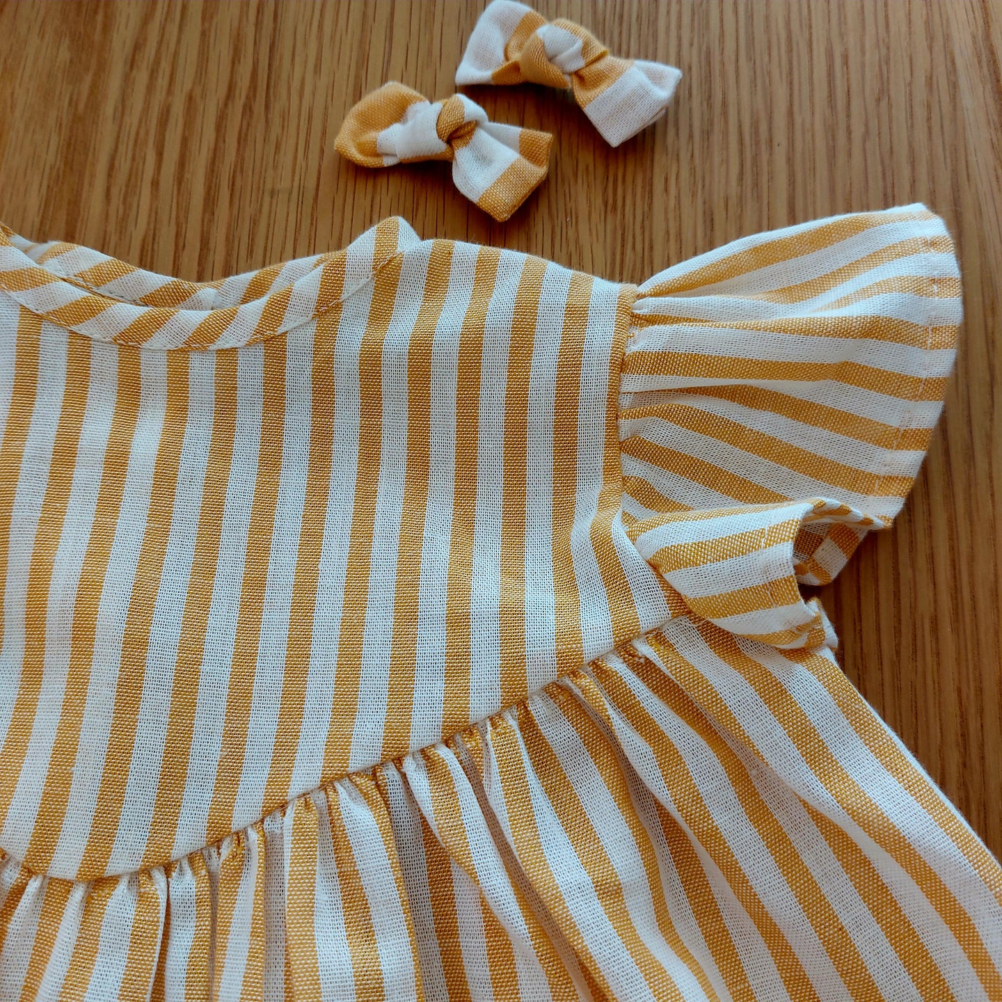 Vestido alas 2 algodón lino - Lina Sustentable, ropa Niño Chile, ropa de niño en oferta