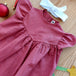 Vestido alas 2 algodón lino - Lina Sustentable, ropa Niño Chile, ropa de niño en oferta