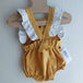 Ranita con volante bicolor lino aldogón broderie bolillo - Lina Sustentable, ropa Niño Chile, ropa de niño en oferta