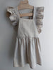 Vestido volante lino algodón - Lina Sustentable, ropa Niño Chile, ropa de niño en oferta