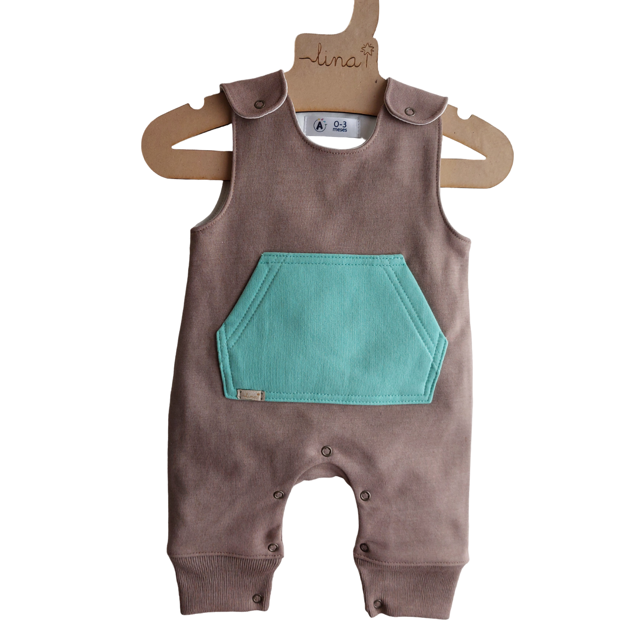 Jardinera bebé interior algodón Pima - Lina Sustentable, ropa Niño Chile, ropa de niño en oferta