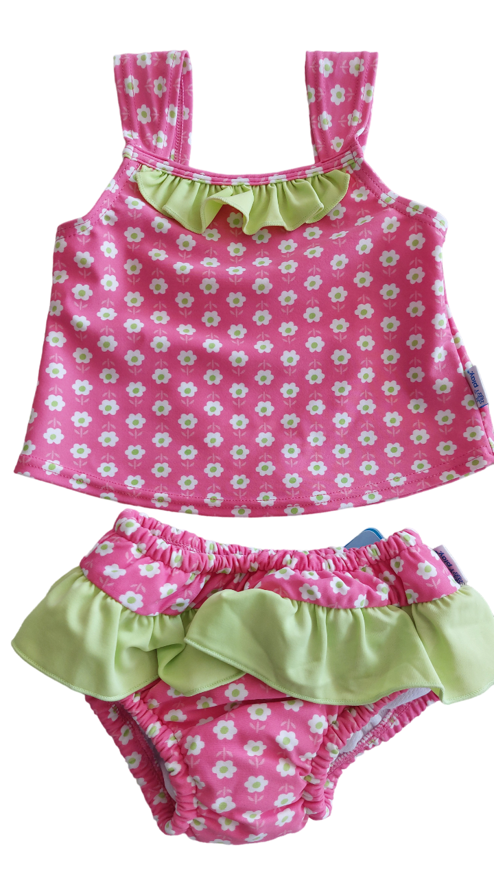 Traje de Baño Tankini con pañal 2pcs - Lina Sustentable, ropa Niño Chile, ropa de niño en oferta
