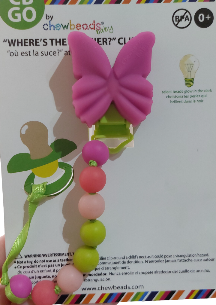 Chew Beads portachupete mariposa libre BPA