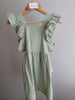Vestido volante lino algodón - Lina Sustentable, ropa Niño Chile, ropa de niño en oferta