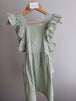 Vestido volante lino algodón - Lina Sustentable, ropa Niño Chile, ropa de niño en oferta