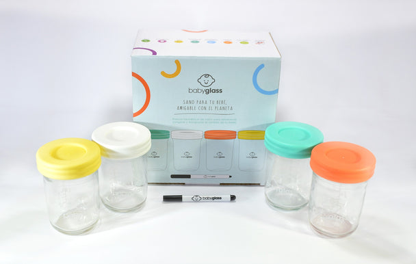 Set 4 contenedores 160 ml +lápiz marcador - Lina Sustentable, ropa Niño Chile, ropa de niño en oferta