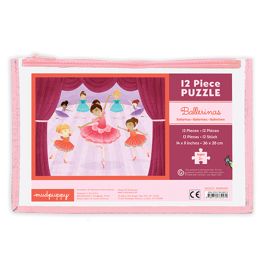 Puzzle en estuche 12 pcs - Lina Sustentable, ropa Niño Chile, ropa de niño en oferta