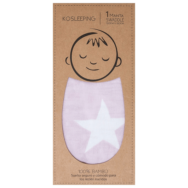 Manta Swaddle bambú 120x120cm - Lina Sustentable, ropa Niño Chile, ropa de niño en oferta