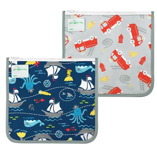 Estuche pack 2 bolsas reutilizable colación/ snack - Lina Sustentable, ropa Niño Chile, ropa de niño en oferta