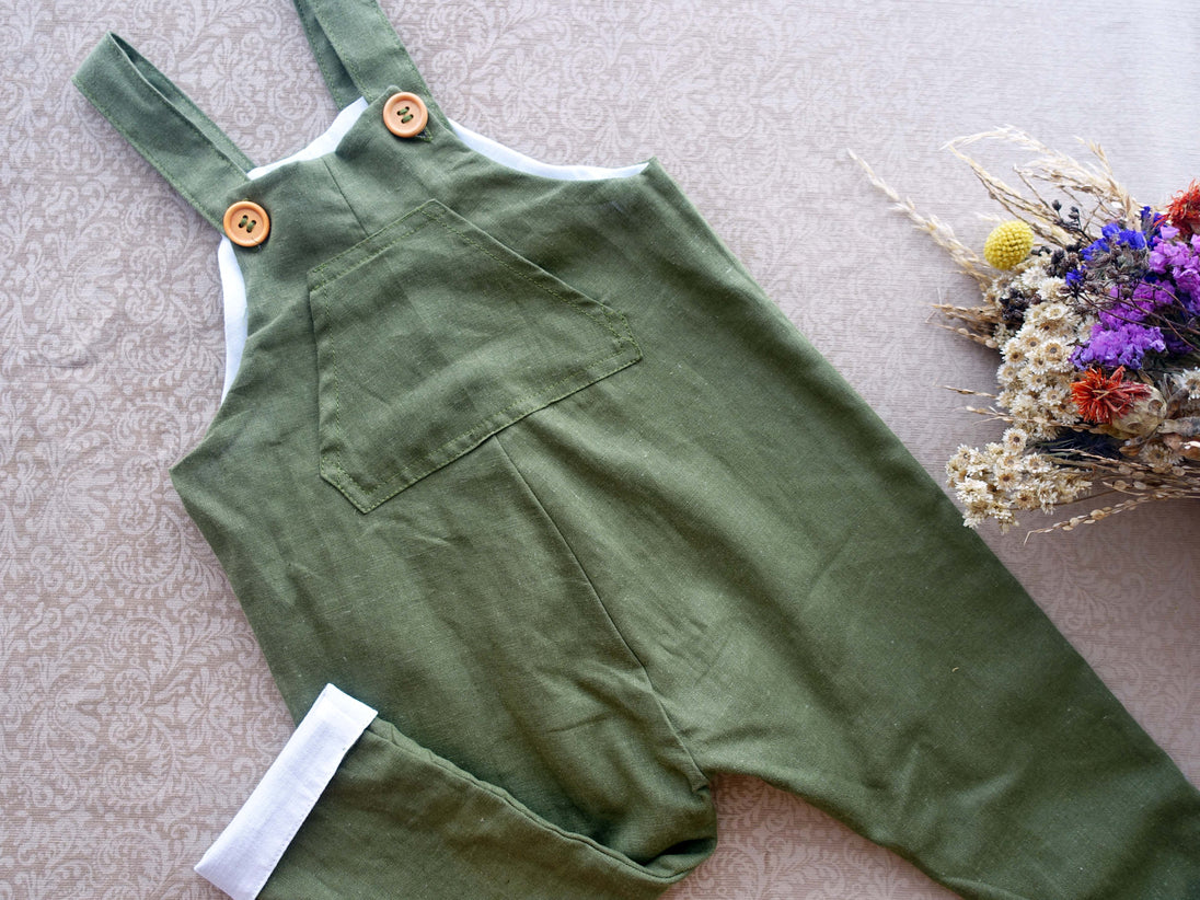 Jardinera Lino - Lina Sustentable, ropa Niño Chile, ropa de niño en oferta