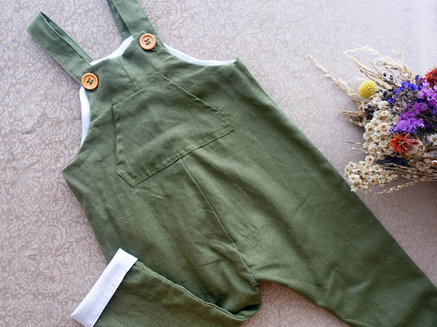 Jardinera Lino - Lina Sustentable, ropa Niño Chile, ropa de niño en oferta