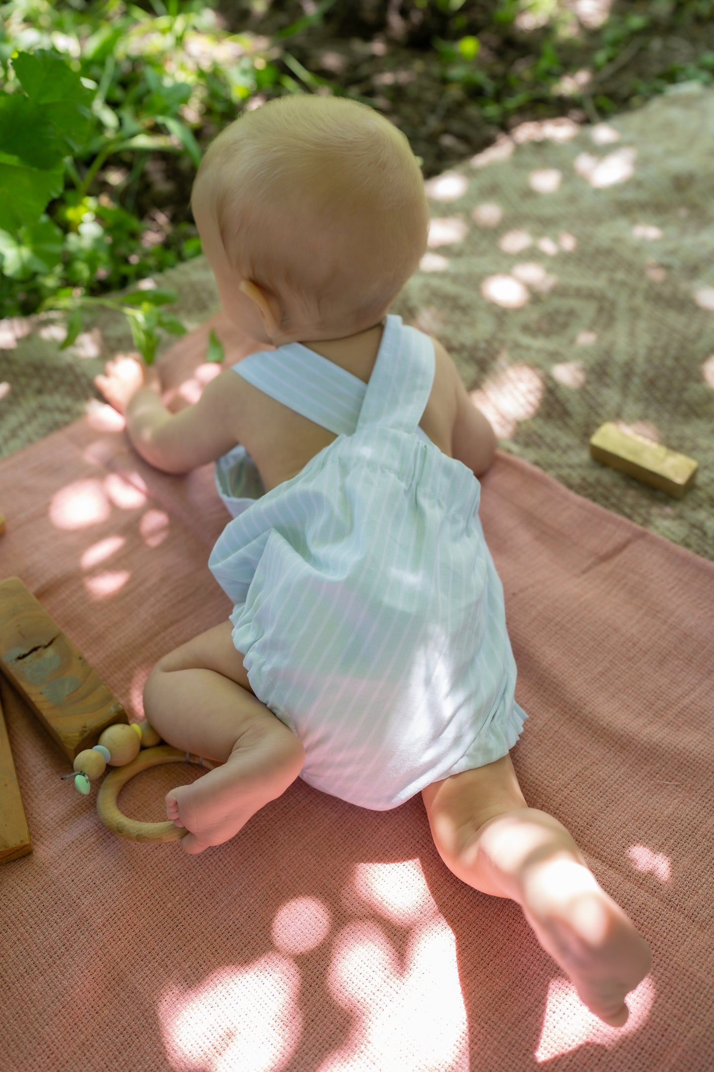 Ranita nudo algodón rayas - Lina Sustentable, ropa Niño Chile, ropa de niño en oferta