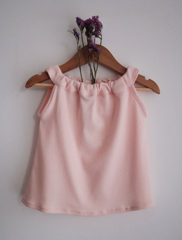 Polera sin mangas rosa - Lina Sustentable, ropa Niño Chile, ropa de niño en oferta