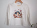 Polera blanca manga larga ilustrada estampada - Lina Sustentable, ropa Niño Chile, ropa de niño en oferta