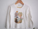 Polera blanca manga larga ilustrada estampada - Lina Sustentable, ropa Niño Chile, ropa de niño en oferta