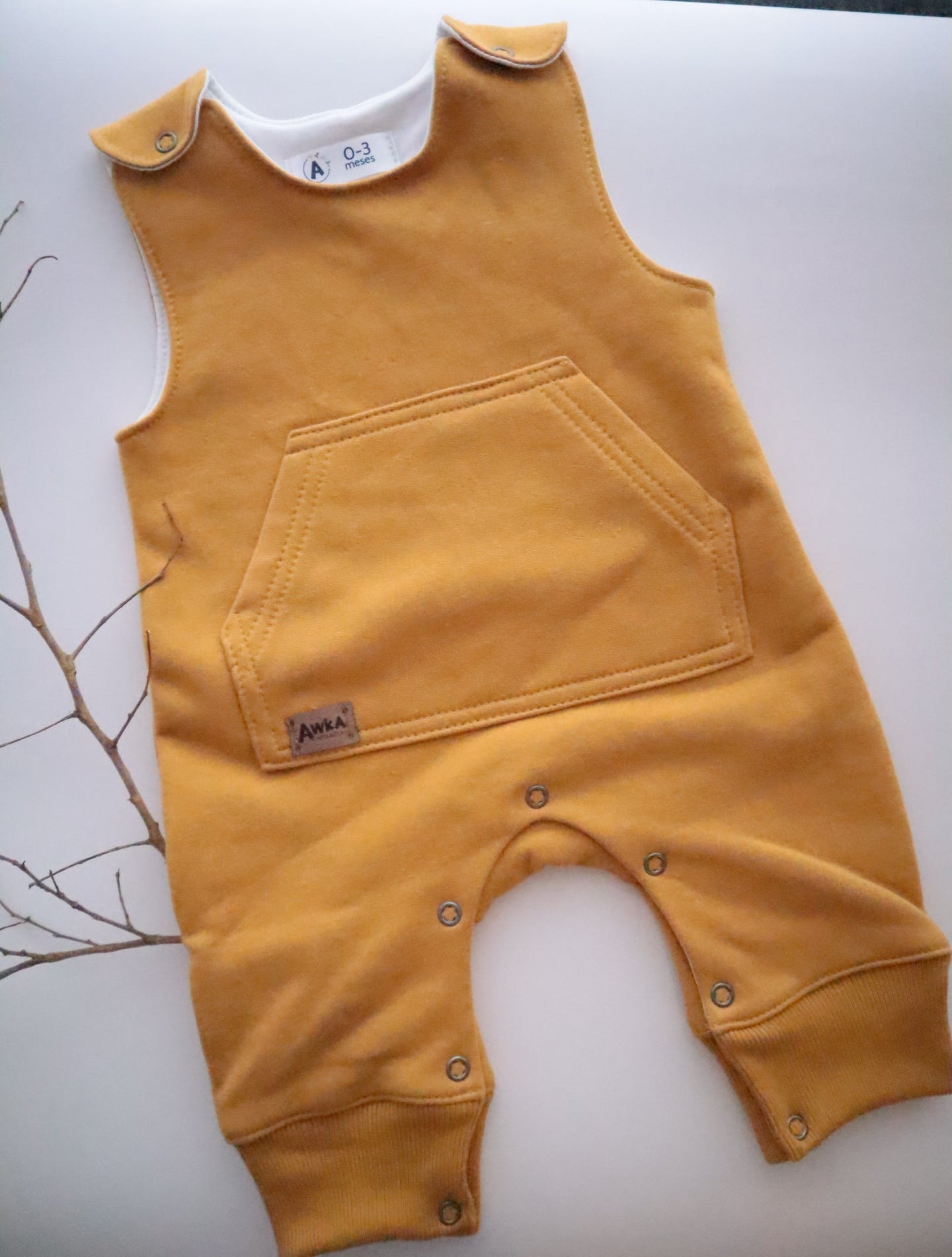 Jardinera bebé interior algodón Pima - Lina Sustentable, ropa Niño Chile, ropa de niño en oferta