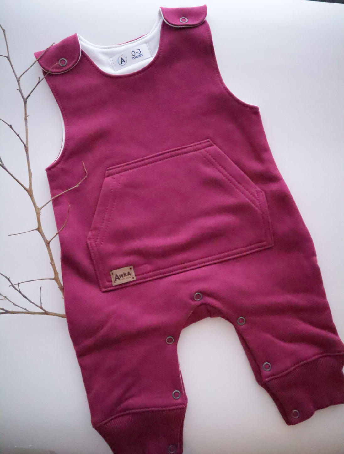Jardinera bebé interior algodón Pima - Lina Sustentable, ropa Niño Chile, ropa de niño en oferta