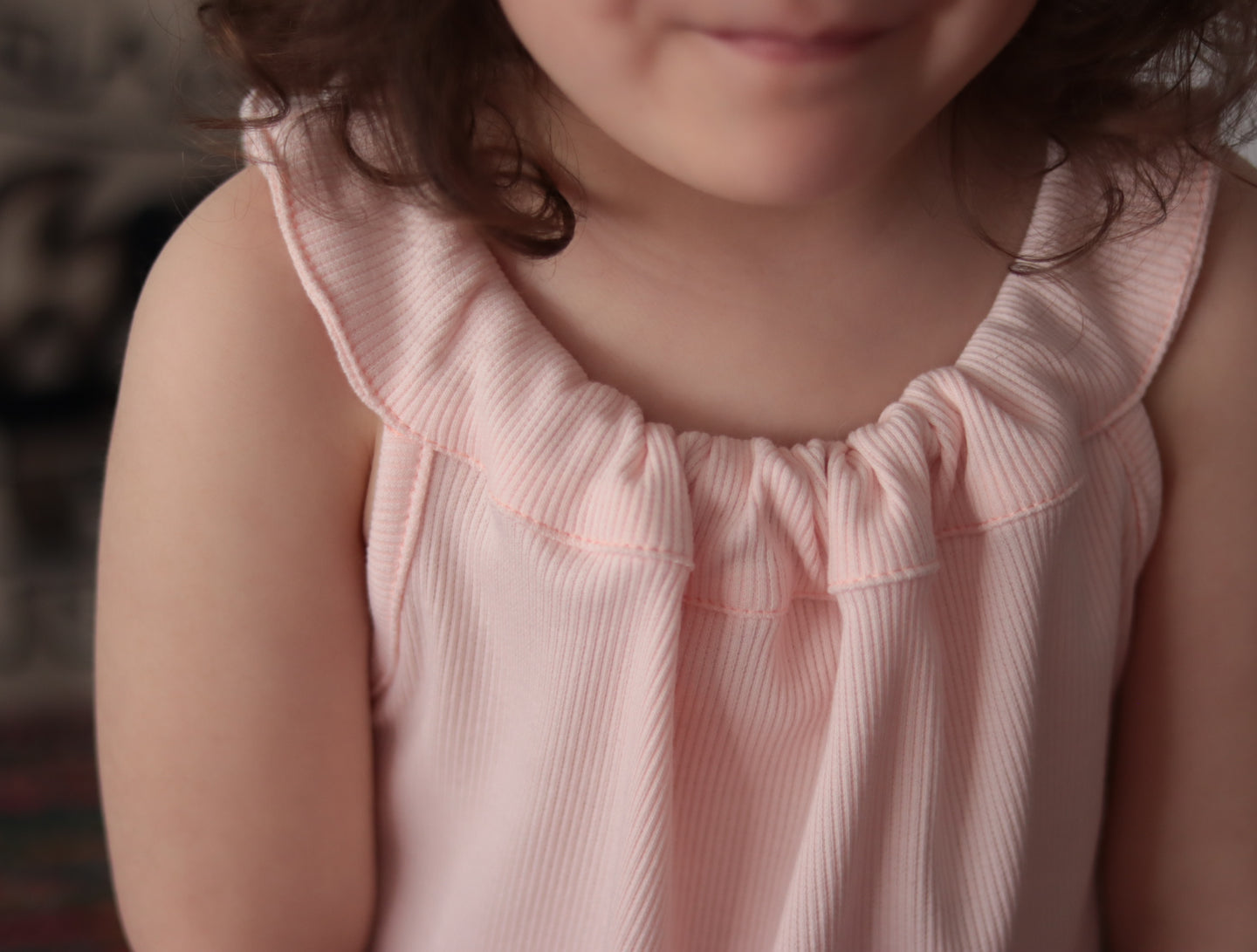 Polera sin mangas rosa - Lina Sustentable, ropa Niño Chile, ropa de niño en oferta