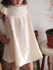 Vestido bolillo muselina orgánica - Lina Sustentable, ropa Niño Chile, ropa de niño en oferta