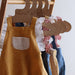 Ranita con volante bicolor lino aldogón broderie bolillo - Lina Sustentable, ropa Niño Chile, ropa de niño en oferta
