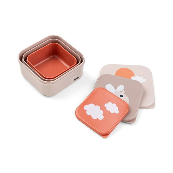 Set de 3 cajas colación/ snack - Lina Sustentable, ropa Niño Chile, ropa de niño en oferta