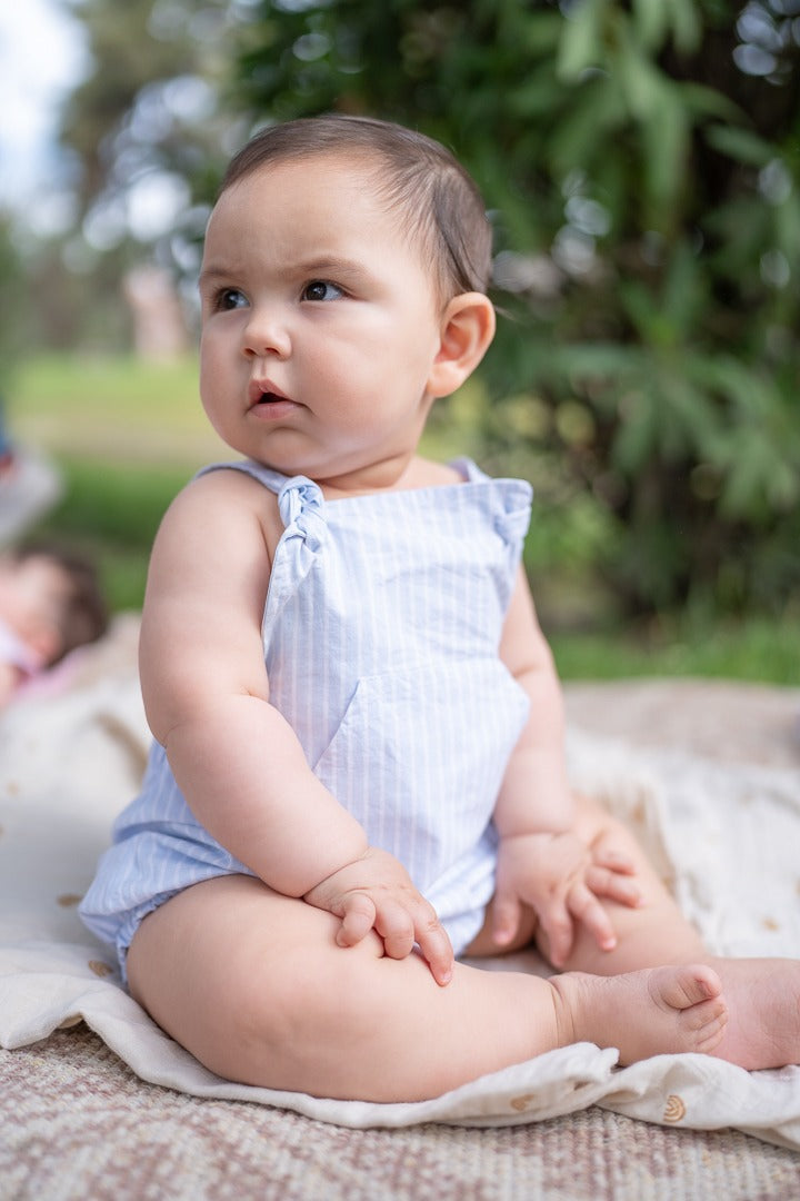 Ranita nudo algodón rayas - Lina Sustentable, ropa Niño Chile, ropa de niño en oferta