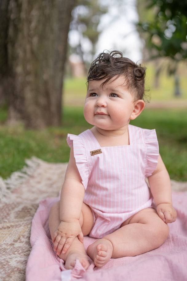 Ranita volante algodón rayas - Lina Sustentable, ropa Niño Chile, ropa de niño en oferta