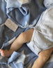 Manta Swaddle azul - Lina Sustentable, ropa Niño Chile, ropa de niño en oferta