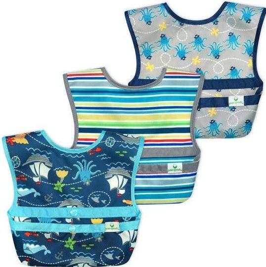 Baberos pack 3 uni Snap & Go E/W - Lina Sustentable, ropa Niño Chile, ropa de niño en oferta